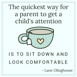 Motherhood Quotes with a cup of tea image