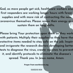 Covid-19 Prayer for medical professionals, caregivers, and researchers