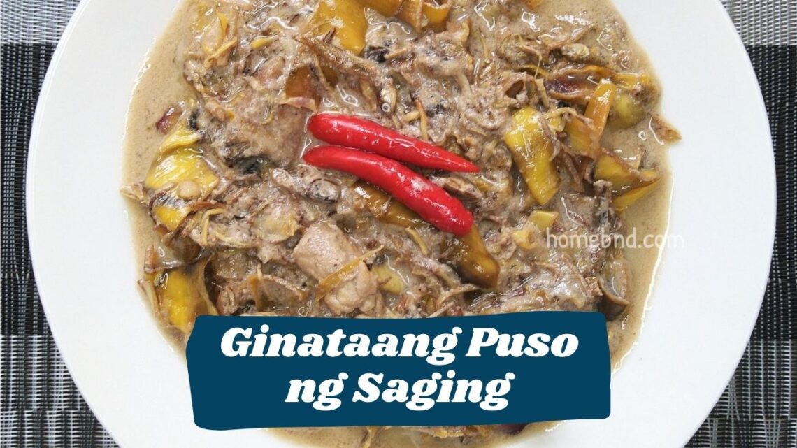 Ginataang Puso ng Saging Recipe