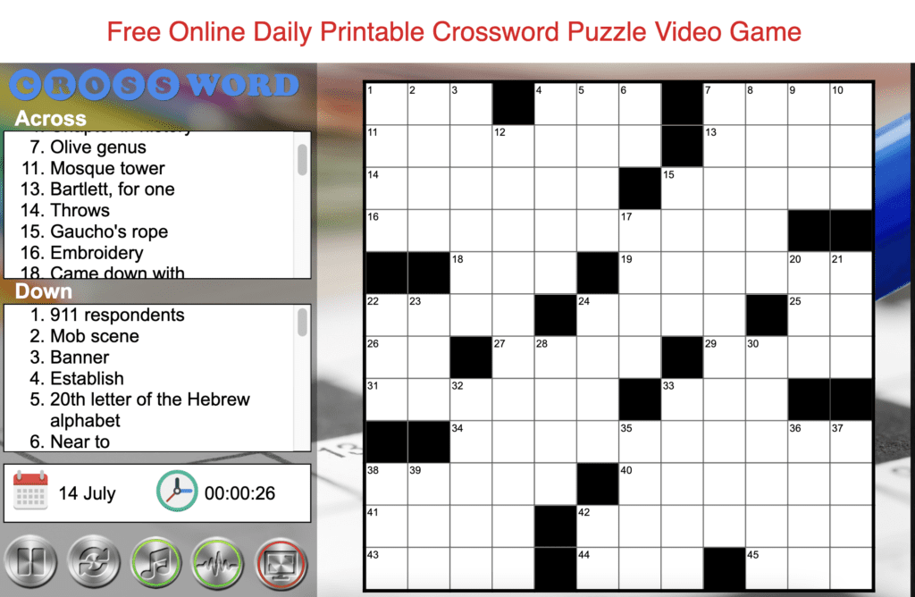 Crossword Puzzle Solitaire.org
