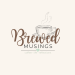 Brewed Musings Logo with cup with steam